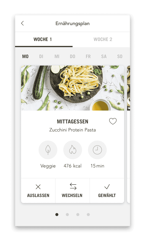 INJOY Ernährungsplan Plan mit Mahlzeiten (Smartphone Ansicht Beispiel Tag) INJOY Ernährungsplan Plan mit Mahlzeiten (Smartphone Ansicht Beispiel Tag)